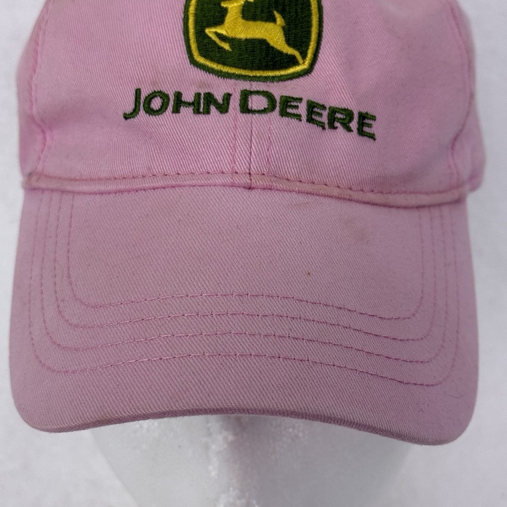 John Deere Strapback Adjustable Hat Cap Pink LogoNothing Runs Like A Deere - Picture 4 of 16